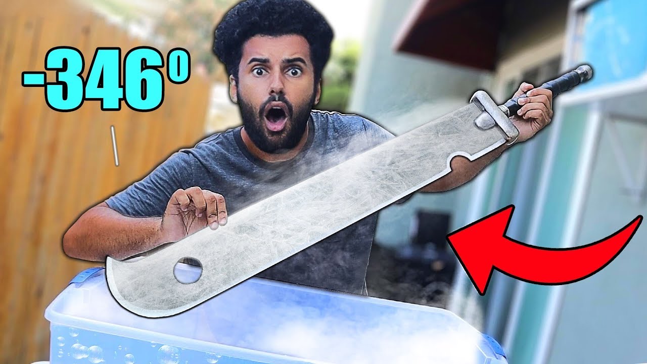 We Put Dangerous WEAPONS In Liquid Nitrogen!! 2 *FREEZES INSIDE OF TARGETS*