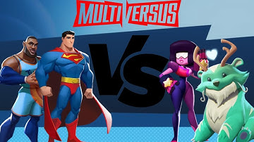 LeBron James & Superman VS Garnet & Reindog - Multiversus Gameplay
