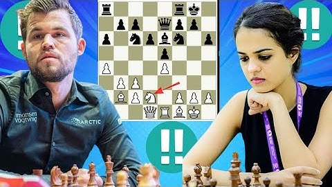 Intact Tania Sachdev vs Magnus Carlsen chess game  16