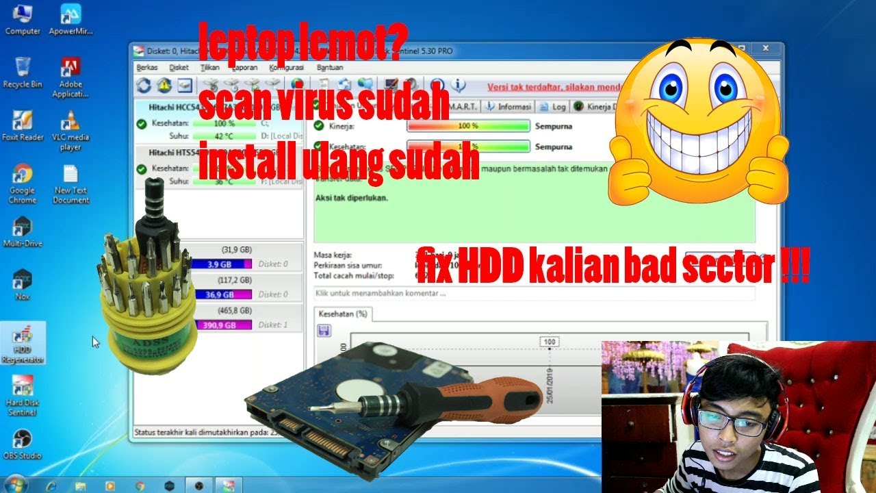Leptop Lemot !! Udah Scan Virus & Install Ulang Windows Tapi Tetap Lemot? Fix HDD Bad Sector !!!