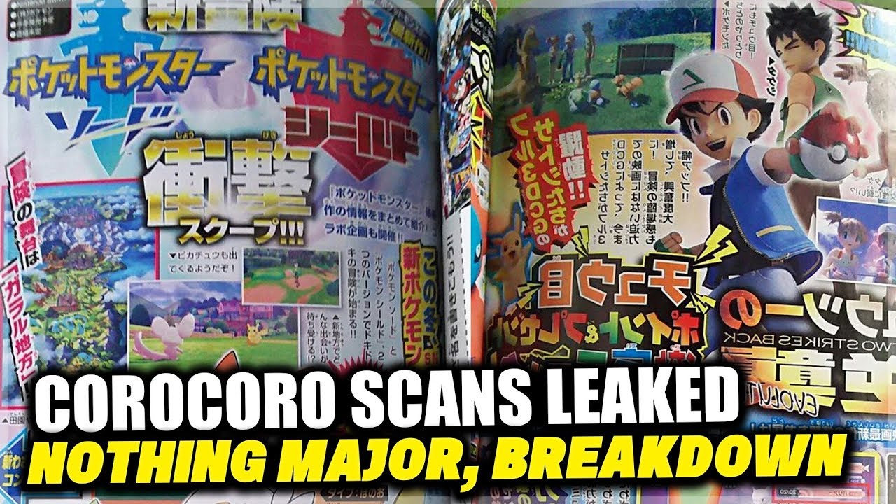 Corocoro Scans Leaked for Pokemon Sword and Pokemon Shield! Nothing New or Major!