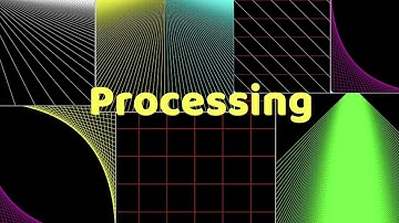 Processing: 7 tasks with use "void draw", tutorial.