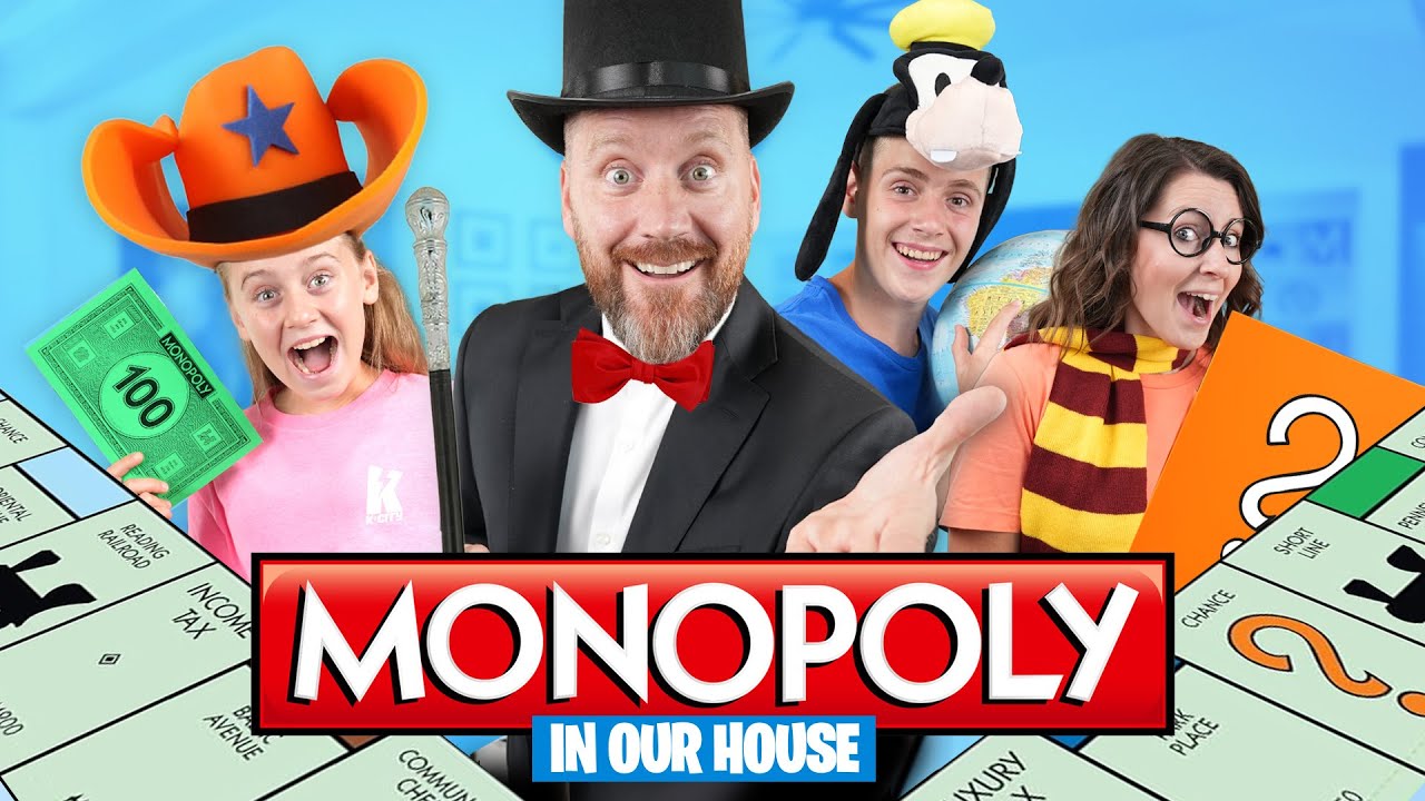 We Built a GIANT MONOPOLY Board in our House! (Family Battle)