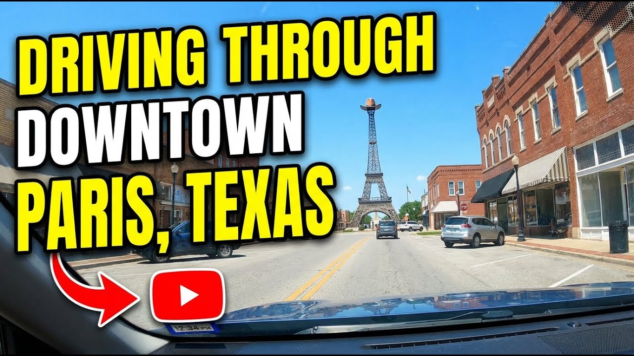 Driving through Downtown Paris, Texas