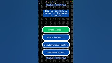 Quiz: How To Convert A String To Lowercase In Python  #pythonquestions #python #strings