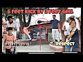 3 feet ki ladki ne 6 feet pr kick mari  kick challenge  fun funny kick kickchallenge