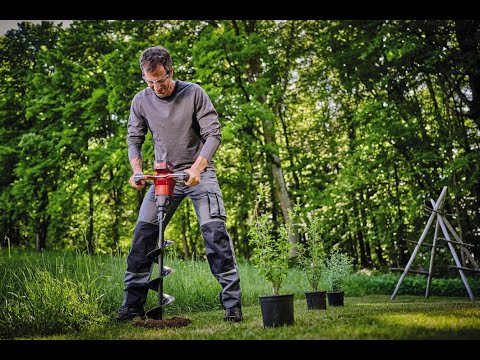 Бур земляний акумуляторний Einhell GP-EA 18/150 Li BL-Solo в комплекті батарея та зарядний пристрій, видео 1