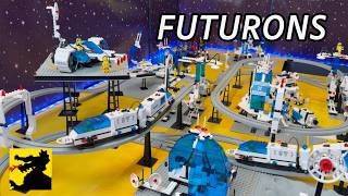 Diorama - 3 Lego Space Futuron Monorails At Once