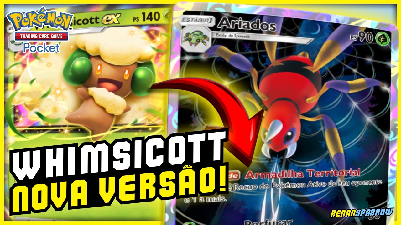 NOVO ARIADOS TURBINOU O DECK WHIMSICOTT! 🪨 || Pokémon TCG Pocket