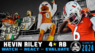 4⭐ RB Kevin Riley | Highlight Review | #Miami Commit | #WRE24