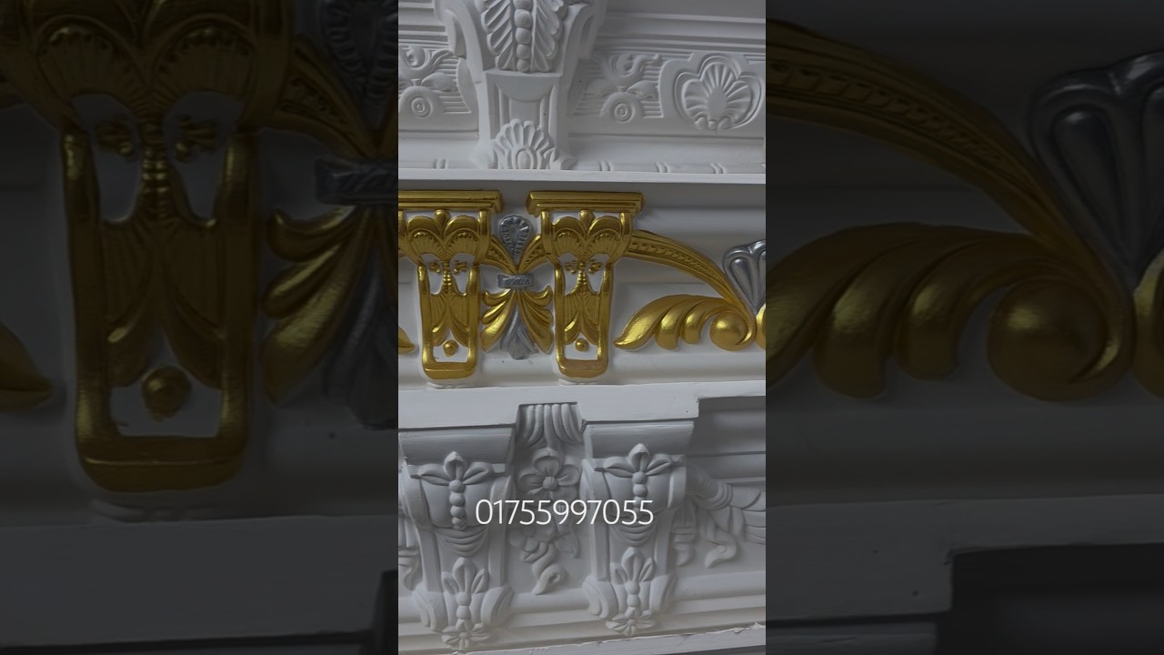 Gypsum Cornice with 24K Gold Paint Step-by-Step | Premium Luxury Finish ✨ | Nova Gypsum