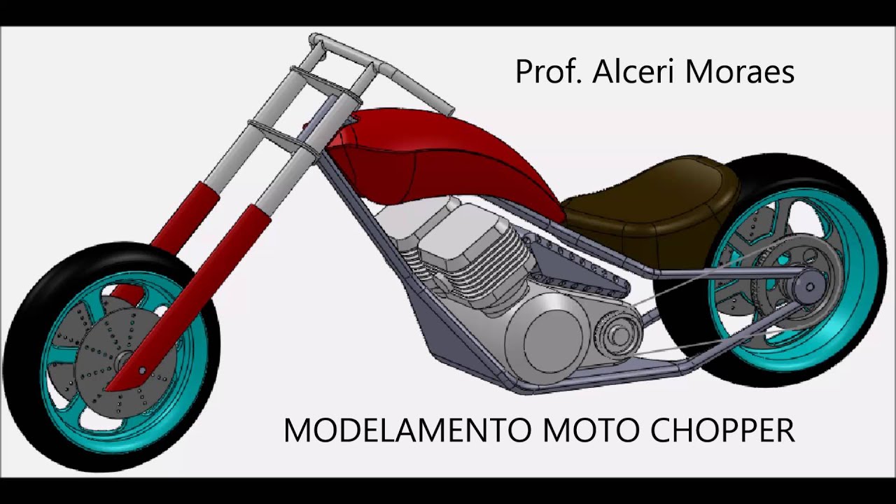 Como desenhar uma moto chopper  Tutorial de desenho passo a passo