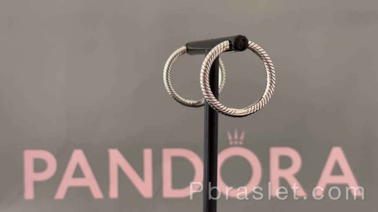 Серьги-кольца со змеиным орнаментом Pandora (299532C00)