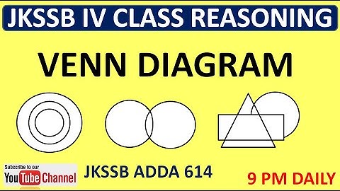 DAILY 9 PM REASONING || VENN DIAGRAM || JKSSB IV CLASS BY NAVEEN SIR, JKPOLICE,RAILWAY NTPC, SSC