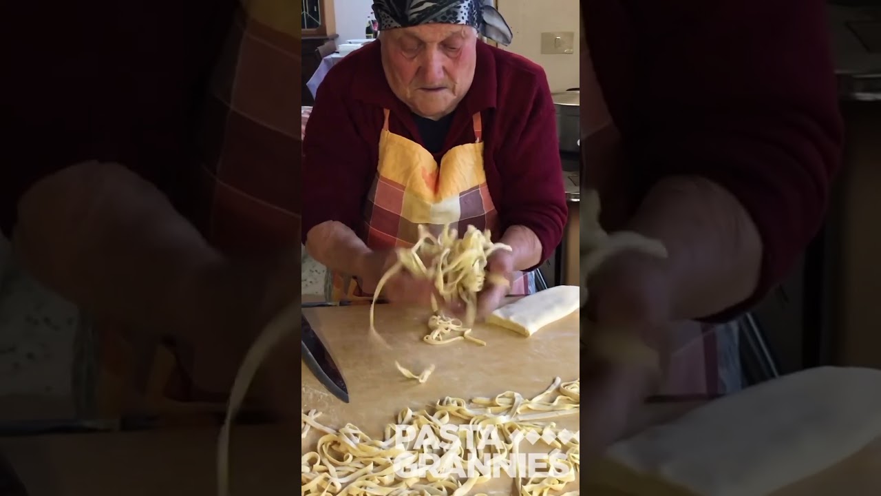 100 years old Nonna Marietta and her pasta with meatballs  