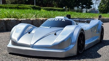 Arrma Limitless GT fifth pass, first pass with Delta Plastik Toyota GT1 body. 131mph/210kph 6S