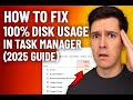 How to Fix 100% Disk Usage in Task Manager (2025 Guide)
