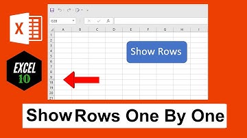 How To Show Subsequent Hidden Rows Using A Button In Excel