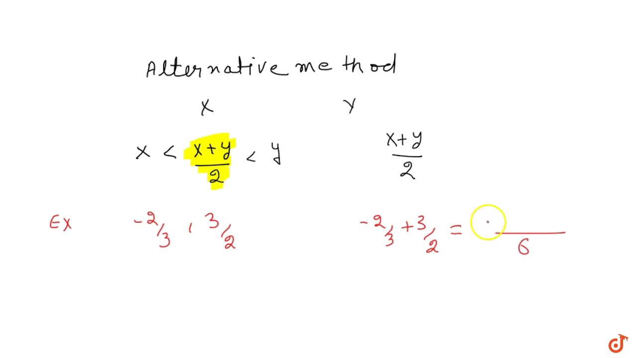 An alternative method to find rational numbers between two rational numbers