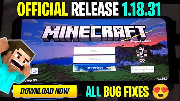Minecraft Pe 1.18.31 Official Version Released | Fixed Lag & Crashed Problem