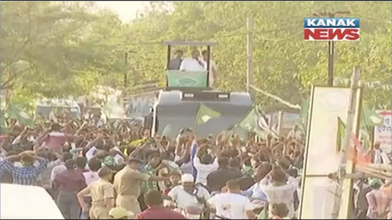 CM Naveen Patnaik Campaigns For Lok Sabha Candidate Anubhav Mohanty In Kendrapara