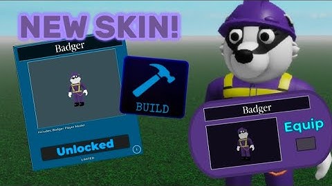New Badger Player Skin in Piggy! (Build Mode)