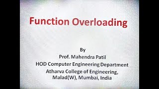 Function Overloading