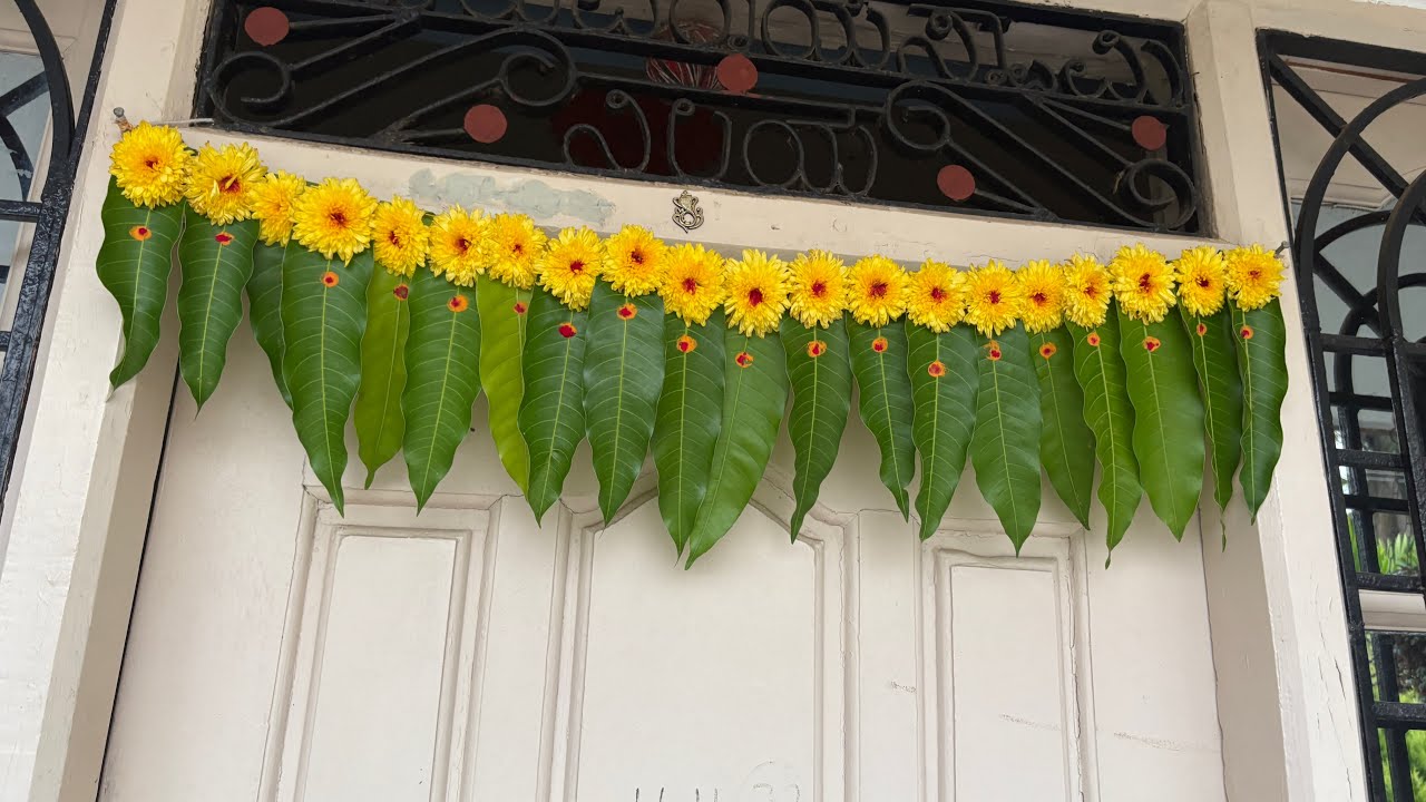 Mango leaf toran /mango leaf toran for festival /mango leaf decoration idea /traditional toran