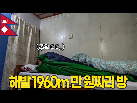 만원으로 해발 1960미터 방에서 먹고 씻고 자기 푼힐트레킹 1일차