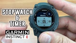 Garmin Instinct E : How to Use the Stopwatch & Timer
