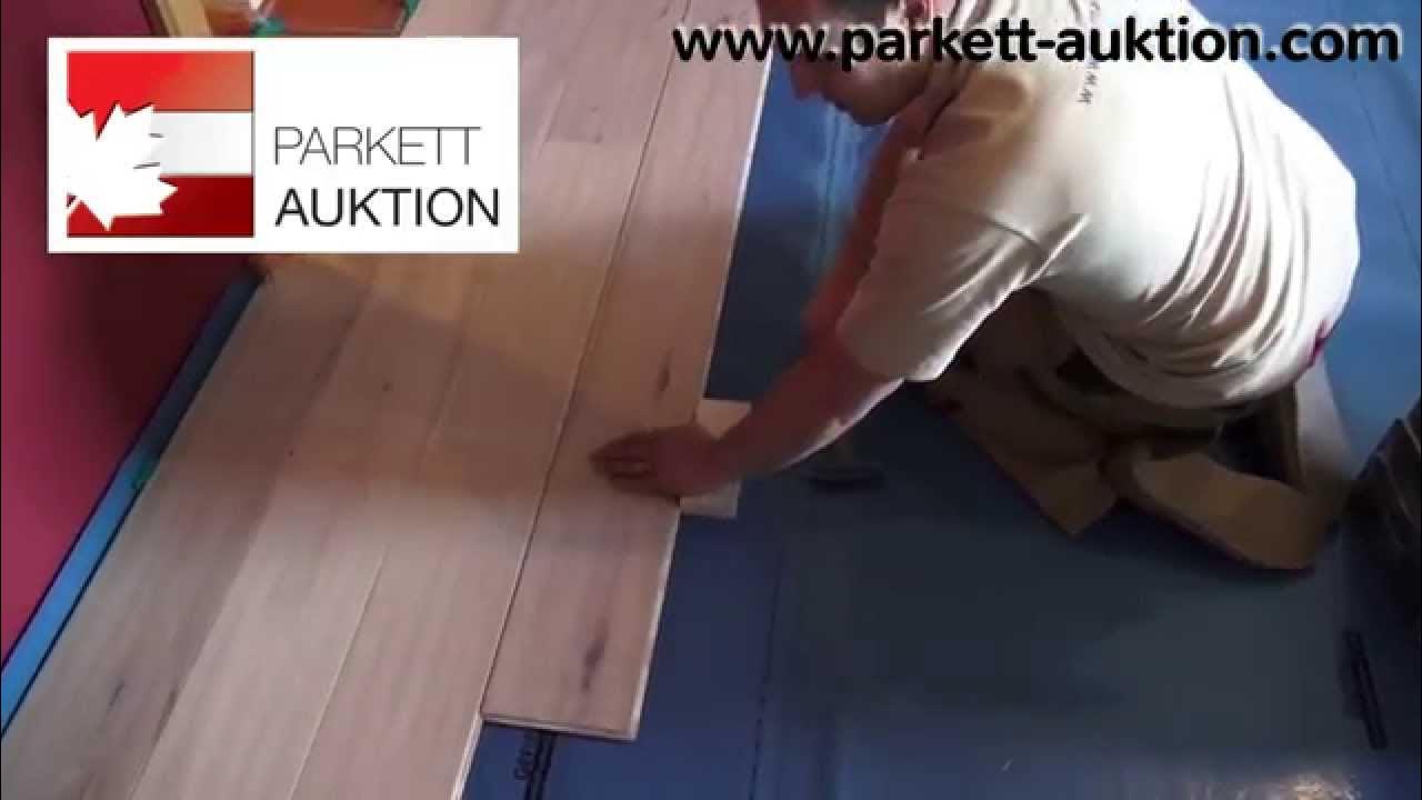 Schnellanleitung Parkett schwimmend verlegen. Landhausdielen und Dielenboden verlegen. YouTube