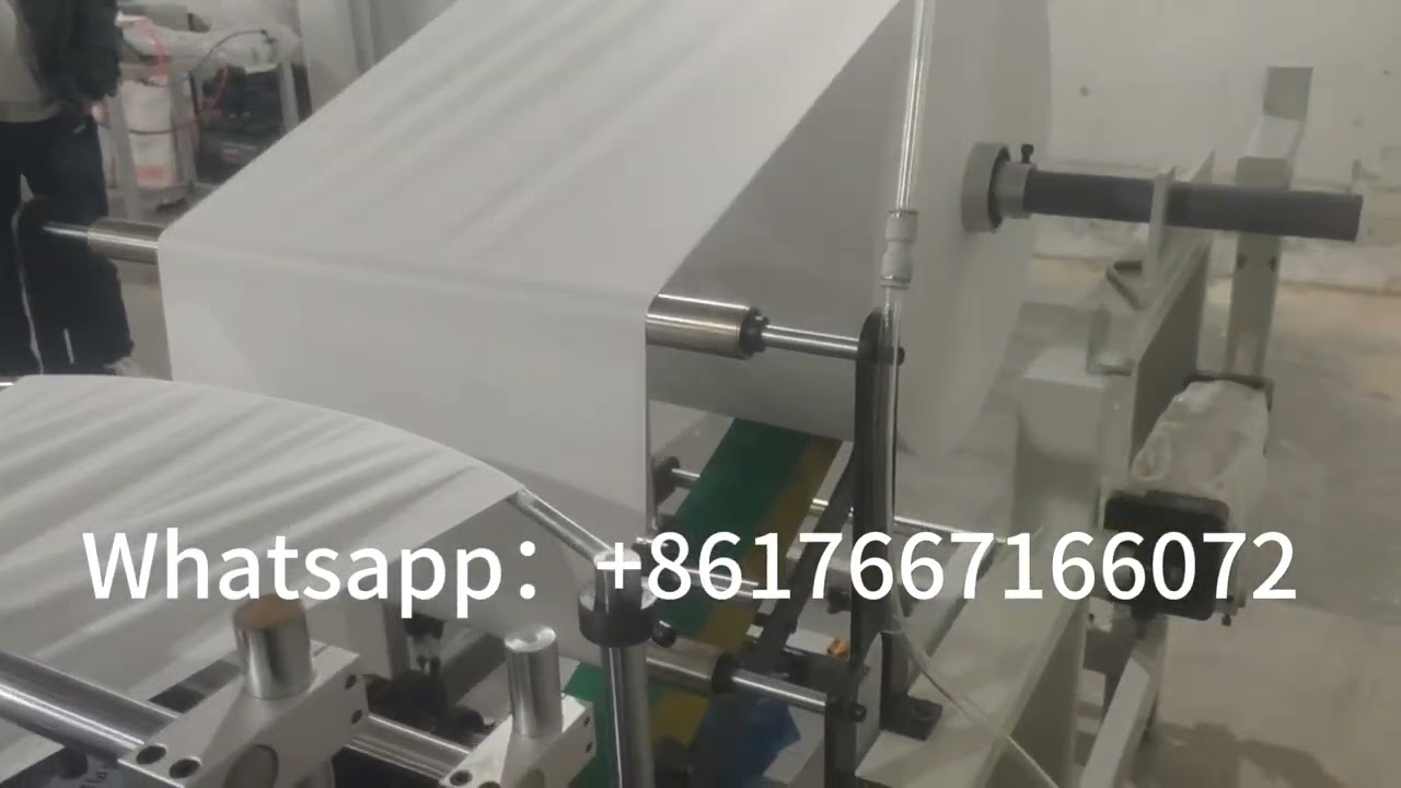 Non Woven Fabric Spunlace PP Polyster Cloth Plastic Film Laminating and 1/8 Three Folding Machine