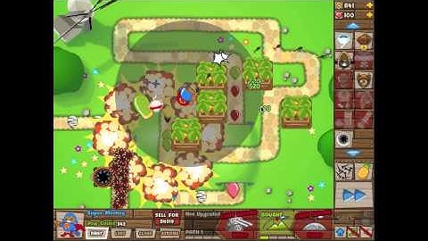 BTD5 Walkthrough - Monkey Lane - HARD - 0 lives lost - Levels 1-85 - 0 agents