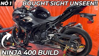 Rebuilding A Salvage Crashed 2021 Kawasaki Ninja 400 Part  1