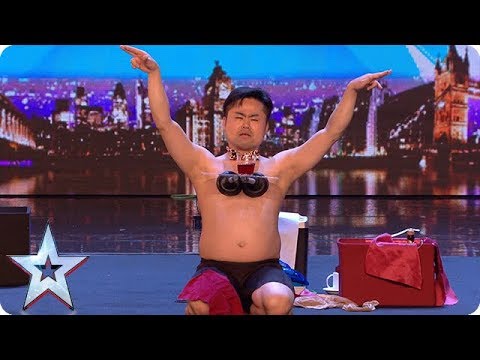 Mr Uekusa gives us a strip show with a twist! | Auditions Week 1 | Britain’s Got Talent 2018