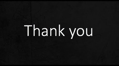 Thank you