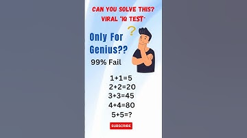 Engage Your Mind with Challenging IQ Questions and Fun Math Riddles #genius