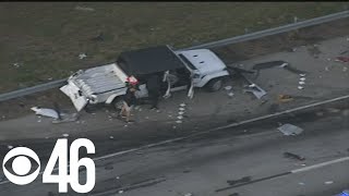 BREAKING: Multiple-vehicle crash reported on Interstate 85 near Fayetteville Road