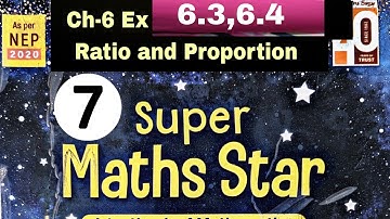 ICSE class 7 Super maths star||Chapter 6|| Ratio and Proportion||Ex 6.3,6.4||