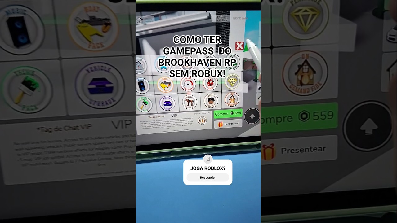 COMO TER PREMIUM, VIP E OUTRAS GAMEPASS DO BROOKHAVEN RP SEM PRECISAR SE ROBUX! 