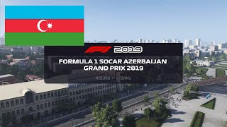 F1 2019 - 50% Race at Baku City Circuit Azerbaijan in Albon Red Bull