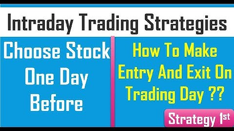 Choose Stock One Day Before For Intraday Trading | By Abhijit Zingade