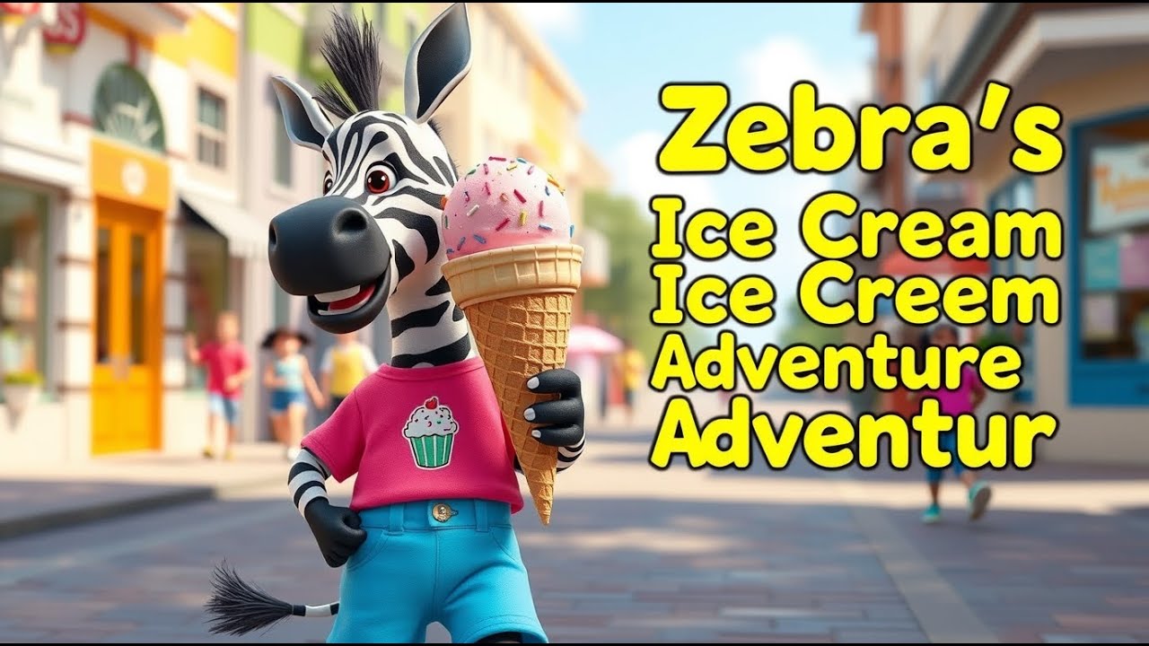 Zebra’s  🦓🍦 Ice Cream Adventure | Sweet Summer Fun Nursery Rhyme for Kids  | Sweet Adventure Song