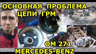 !!! КАК ФАЗОРЕГУЛЯТОР УБИВАЕТ ЦЕПЬ !!! MERCEDES-BENZ - МЕРСЕДЕС/ M271 / CRACKING THE TIMING CHAIN