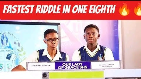 Fastest Riddle in NSMQ 2024