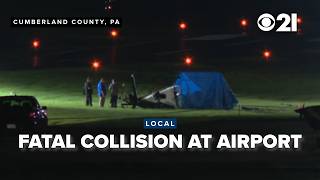Surveillance video: Plane collides with helicopter in fatal crash at PA airport
