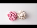 アレンジ自由自在!10分でできちゃう!お花のコサージュの編み方🌸ヘアゴムなどにも♡