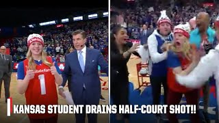 Kansas Student Drains Half-Court Shot On First Try College Gameday