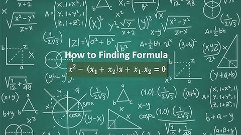 How to finding formula x^2 -(x1 + x2) + x1.x2 = 0
