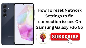 How To reset Network Settings to fix connection issues On Samsung Galaxy F36 5G - Full Guide!